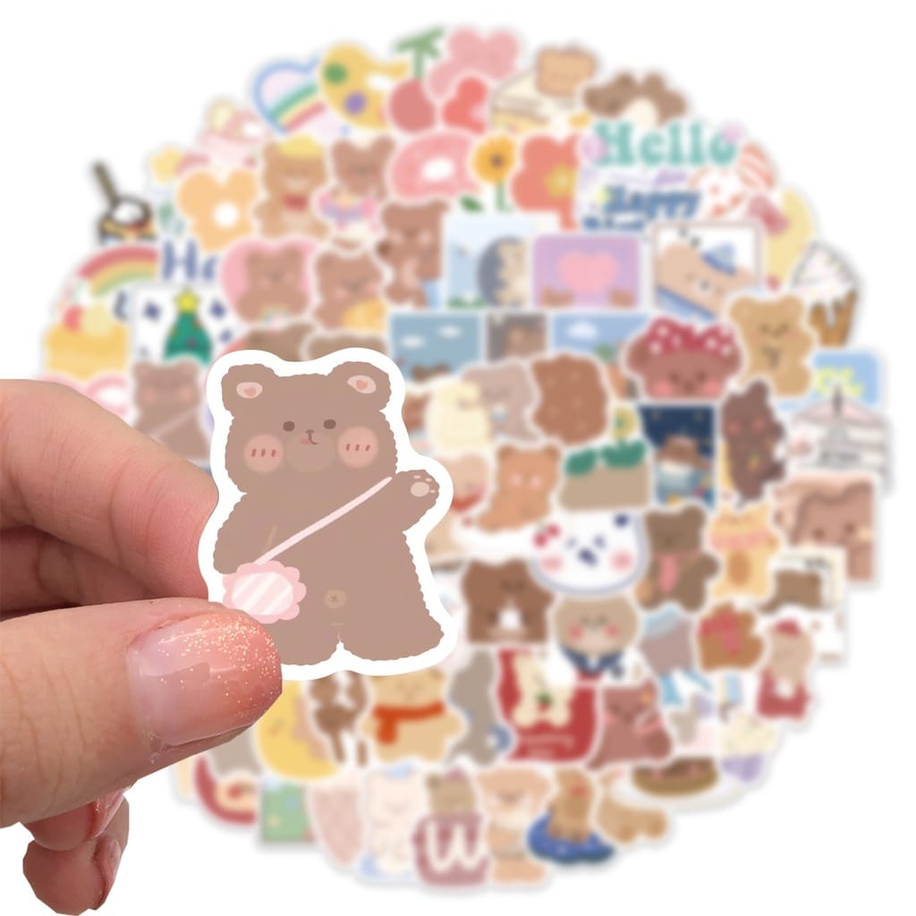 

STIKER VINIL ISI 100 PCS KOREA ANIMAL CARTOON STIKER ANTI AIR AESTHETIC