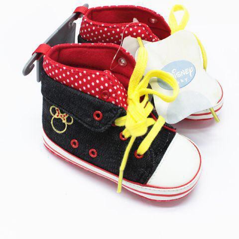  JOYLEEN BEBE Prewalker Disney Hitam Tali  Kuning  