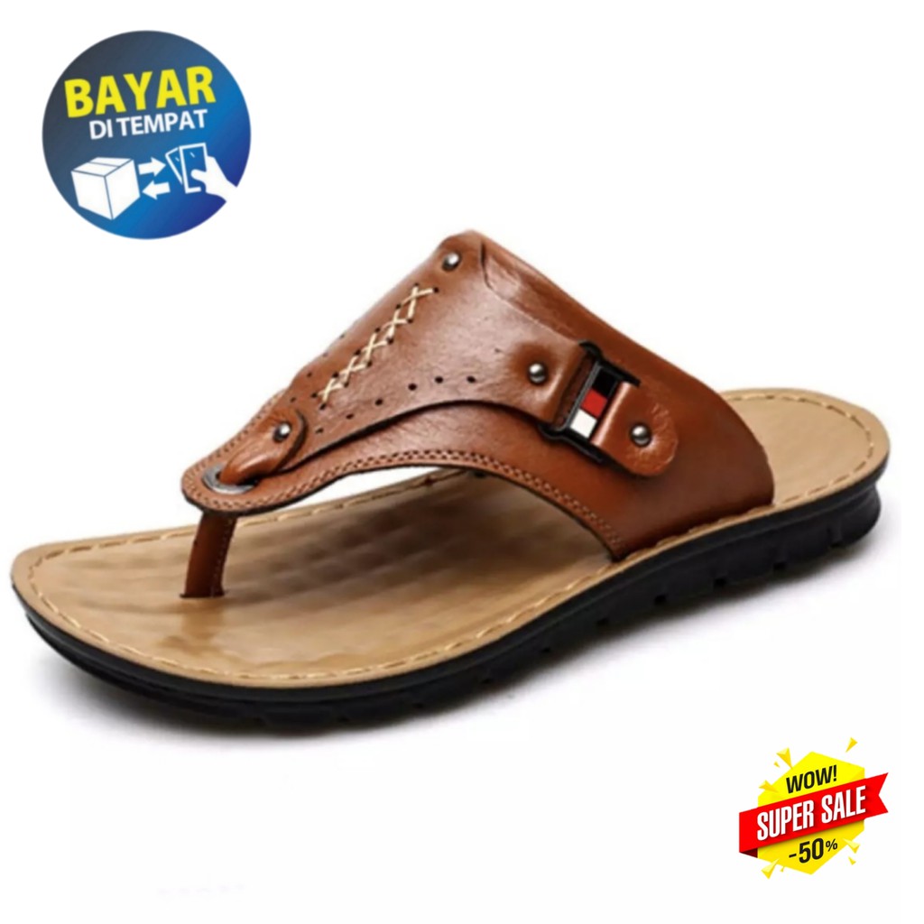 LUTTON - sandal pria yang lagi trend - SANDAL JAPIT LT 100 CAMEL