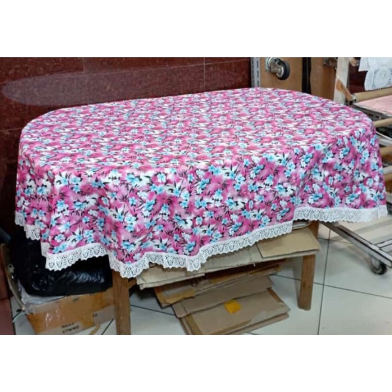 TAPLAK MEJA MAKAN ANTI AIR/Taplak meja plastik motif renda/Taplak meja makan  water proff