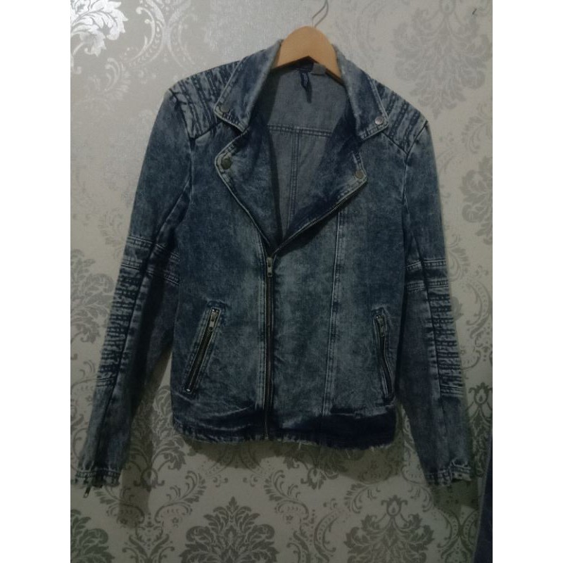 H&M Denim Jacket Rock n' roll style | Jaket Jeans by Divided H&M | Original 100%