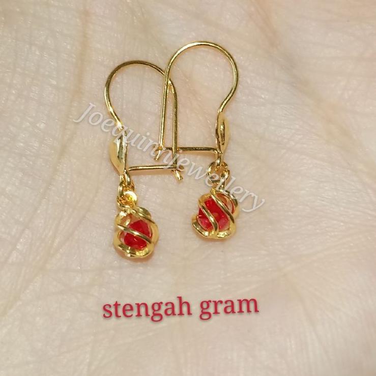 LANGSUNG KIRIM.. Anting mutiara kecil emas muda