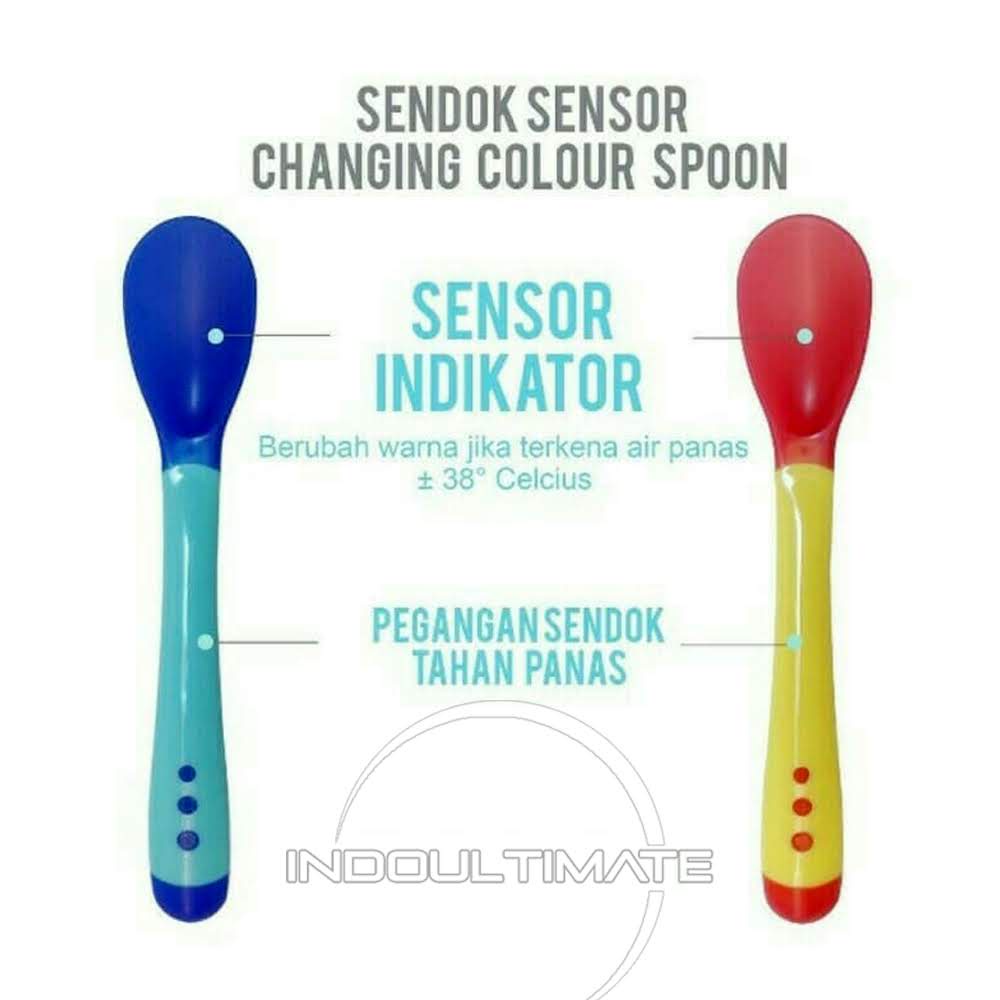 SDB-03 2pc Sendok SENSOR makan Bayi BPA FREE peralatan makan bayi mpasi biskuit bayi