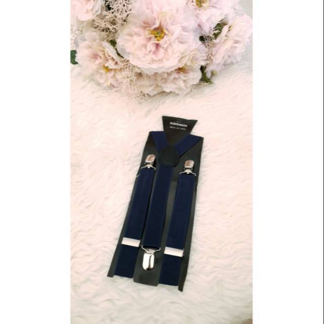 Suspender Biru Dongker / Navy Dewasa