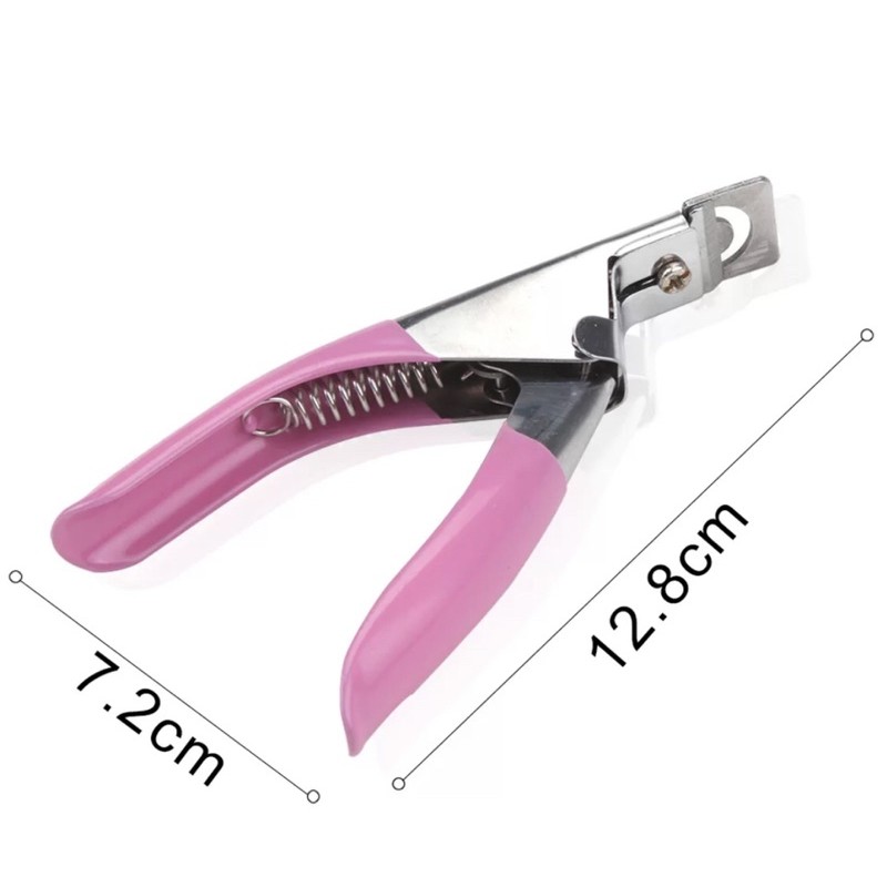 Nail Cutter Gunting Kuku Palsu Nipper pemotong Kuku palsu Pink