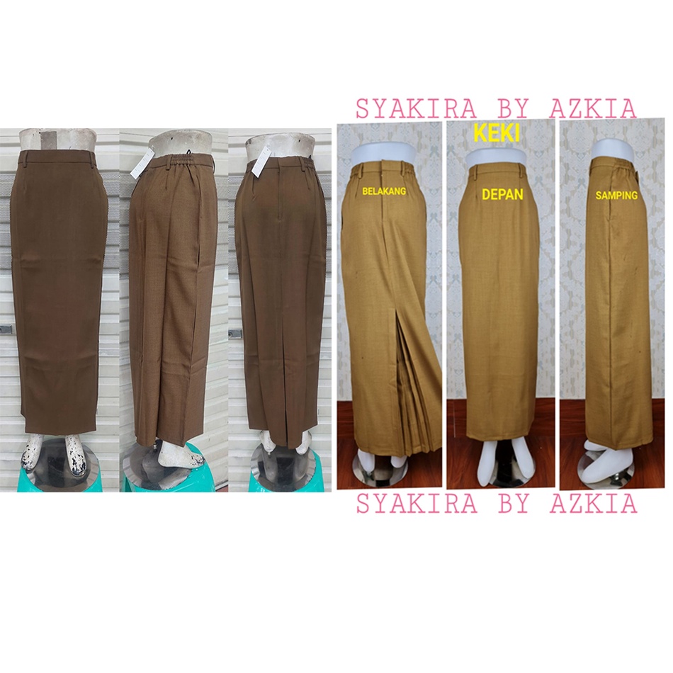 Rok A  dan Rok Span Warna Pemda Muda dan Pemda Tua brand Syakira By Azkia9l