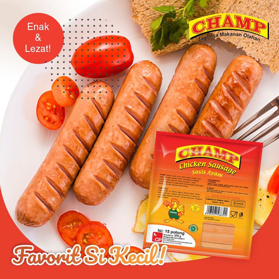 SOSIS AYAM CHAMP CHICKEN SAUSAGE 1000GR HALAL