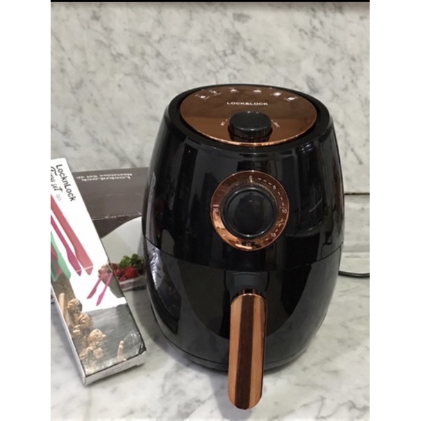 LOCK N LOCK AIR FRYER ROSE GOLD + 4S FOOD CONTAINER