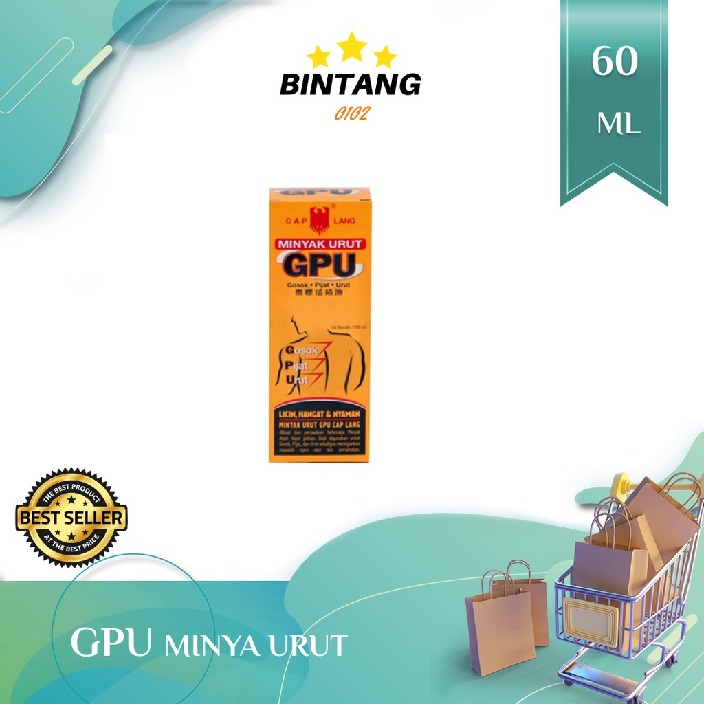100 Minyak Urut GPU Caplang 100ml - GPU Cap Lang