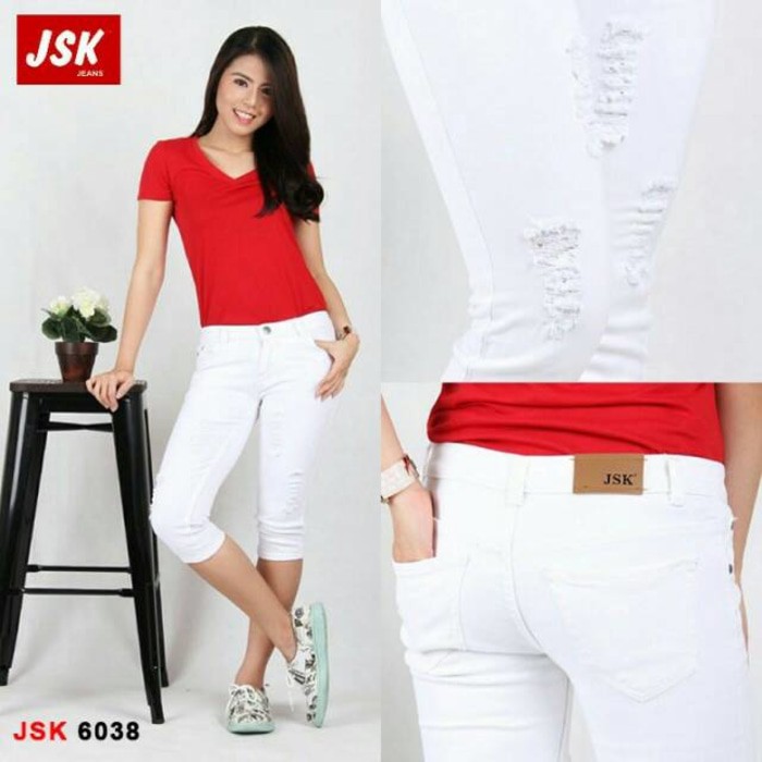 Celana Ripped Jeans 7/8 JSK 6038 Uk 27-30