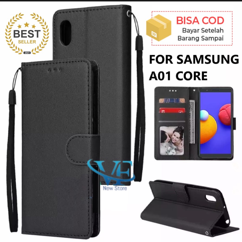 DOMPET HP UNTUK  SAMSUNG Galaxy A01 Core /LEATHER FLIP CASE  SAMSUNG GALAXY A01 CORE
