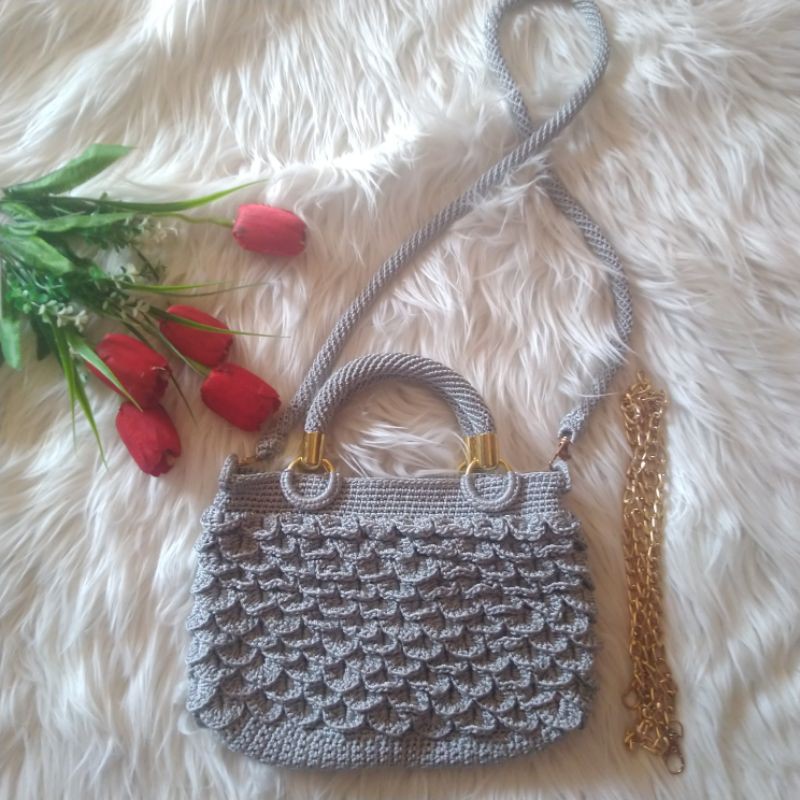 Tas Selempang rajut Tas Rajut Homemade Tas rajut jogja