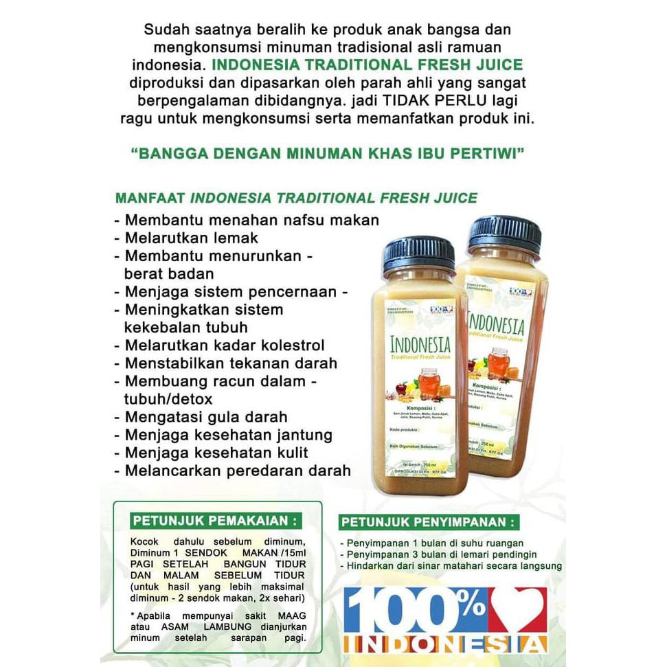 

Dietin Terbaik- Tsse63Ts63- Indonesia Traditional Juice (250Ml) Jus Diet