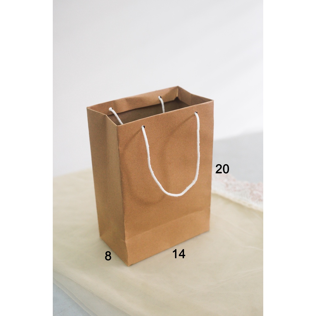 

Paper Bag Small Coklat polos 14x8x20 paperbag Murah