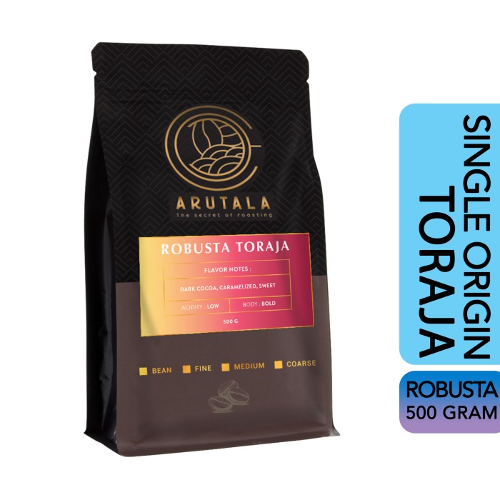 

ARUTALA Kopi Toraja Rantebua Robusta Coffee 500 Gram - Biji