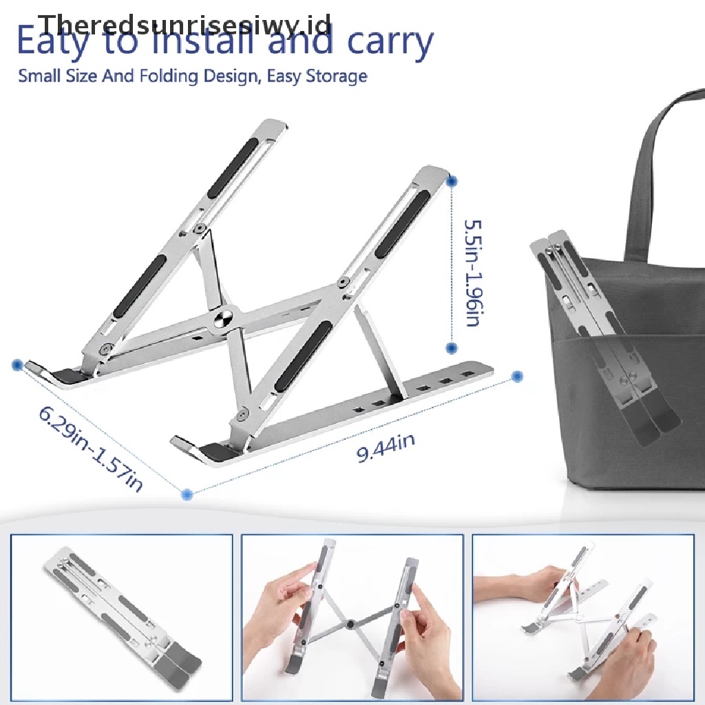 (Theredsunrisesiwy.Id) Stand Holder Laptop / Notebook Portable Bisa Dilipat