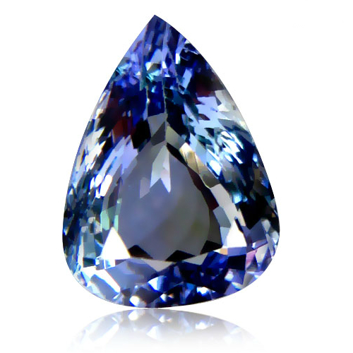 Certified VVS Pear 2.67ct 10x7.9mm Natural Bluish Violet Tanzanite Tanzania TZ138