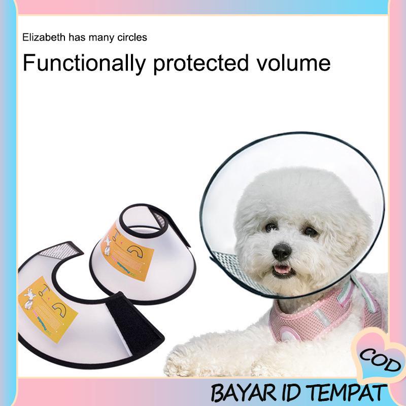 COD❤️ Cat Dog Collar Beauty Headgear Anti-menjilat Anti-gigitan Soft Edge Pet Collar-A.one