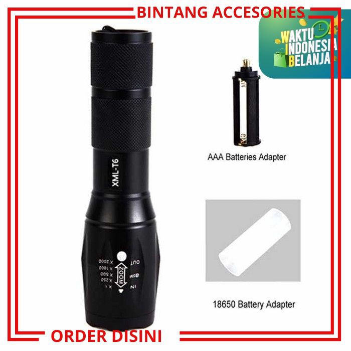 W796 SENTER MINI SENTER LED BATRE CAS LAMPU SENTER LAMPU BATRE SENTER ANTI AIR LAMPU CAMPING