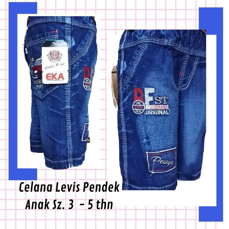Celana pendek Jeans Anak Laki laki Size.3 - 5 Tahun/Celana Levis pendek Anak Cowo/Celana Pendek Anak
