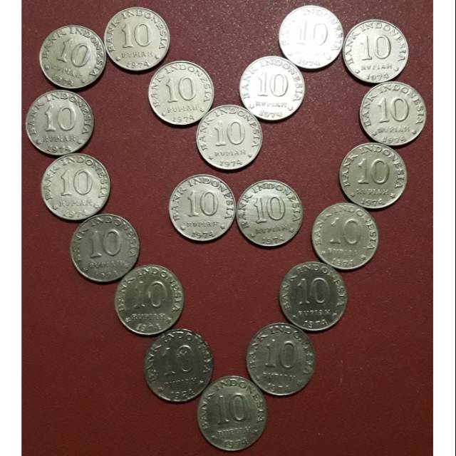 Koin 10 rupiah tabanas kuning thn 1974