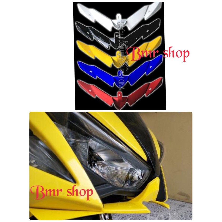 winglet aerox 155/alis lampu aerox 155/topeng aerox 155 bahan plastik