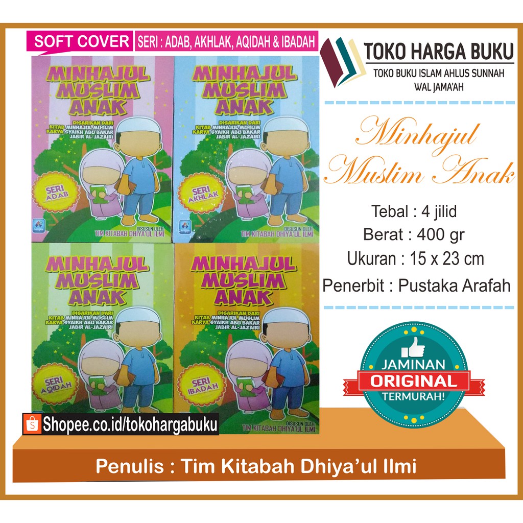 Foto Minhajul Muslim Anak Komplit 1 SET isi 4 Buku ORIGINAL - Pustaka Arafah