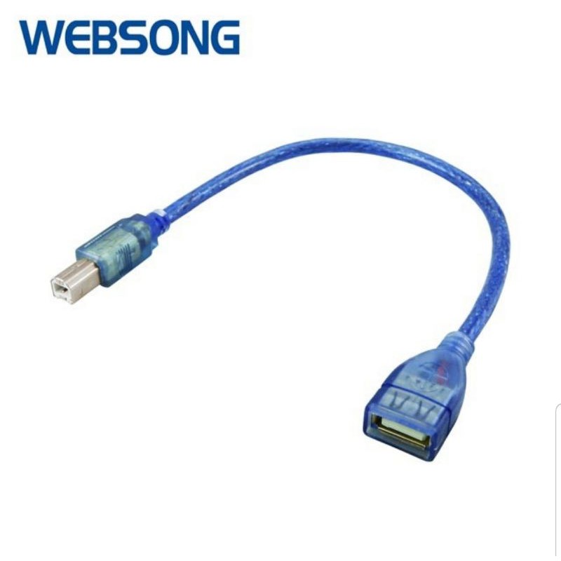 Kabel USB A Female to USB B Male Printer 30CM High Quality WEBSONG