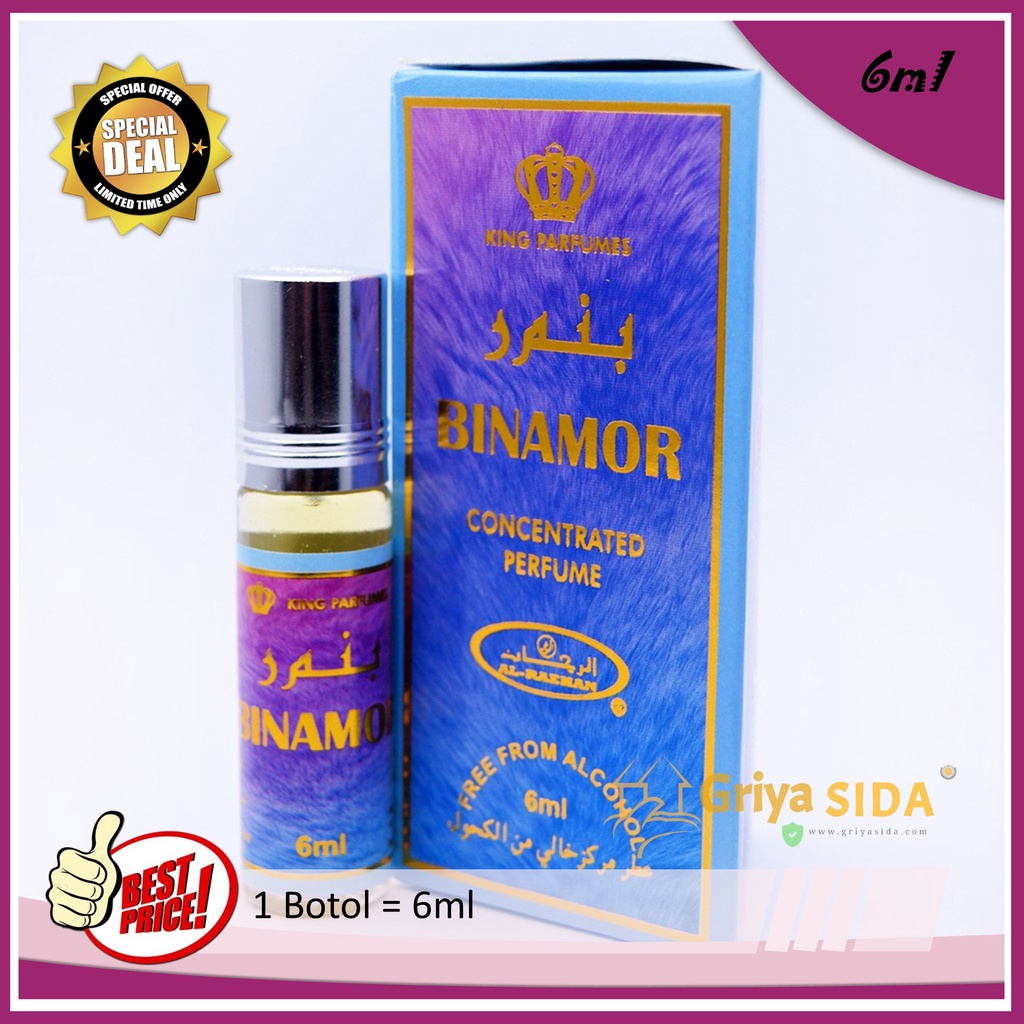 Parfum Binamor 6ml alraehan aroma Binamor al raehan mirip al rehab parfum Harga grosir PROMO!!