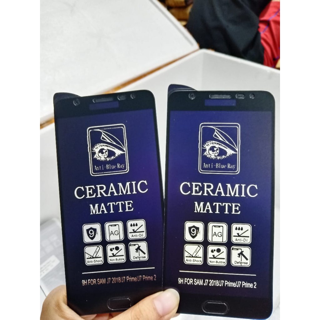 SAMSUNG J2 PRIME/J7 PRIME/A8 PLUS/A8+ ANTI GORES LENTUR BLUE LIGHT CERAMIC, ANTI RADIASI