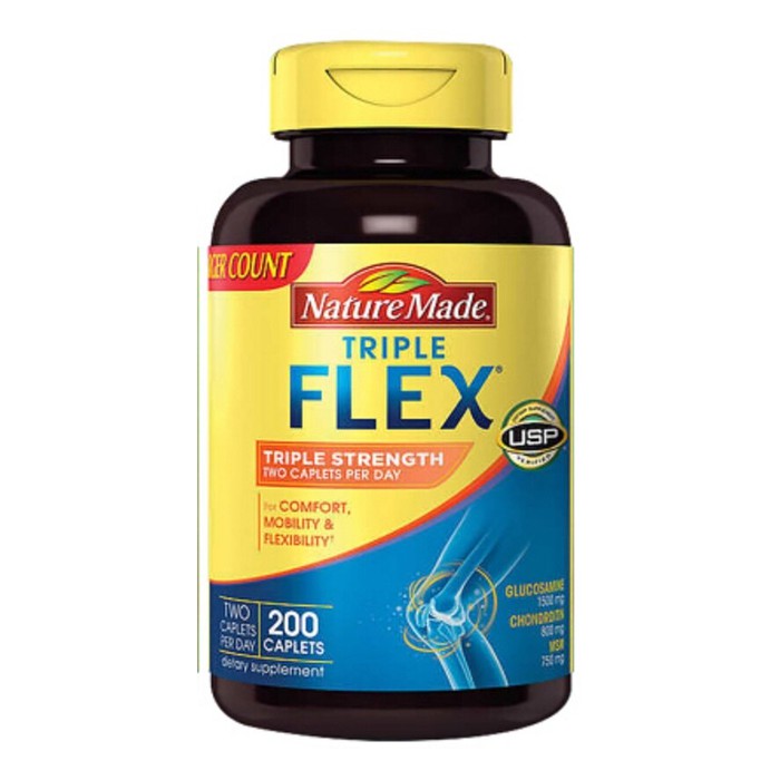 Nature Made Tripleflex Triple Flex Strength 170 Caplets Ready Stock