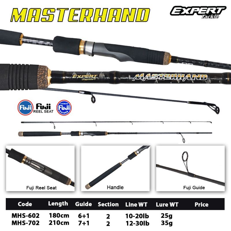 Joran Expert Graphite MASTERHAND MHS-602 702 Spinning Rod