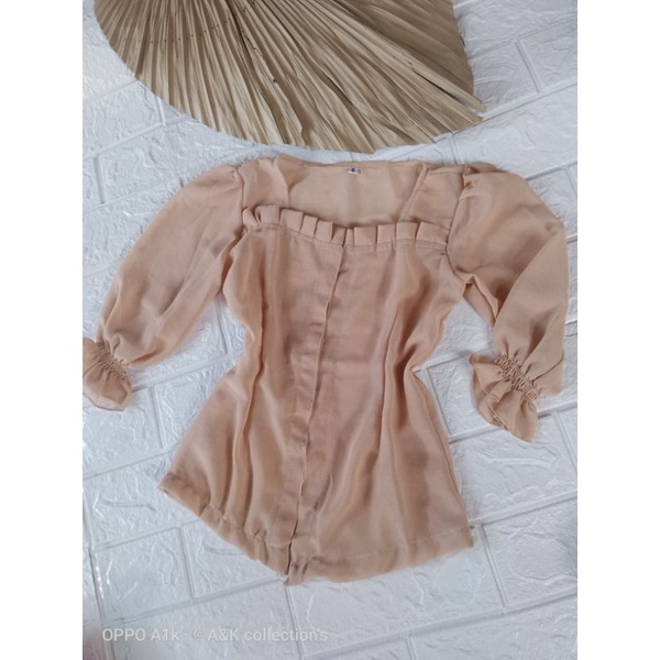 Kebaya Sabrina Anak variasi pipil khusus sz Xs