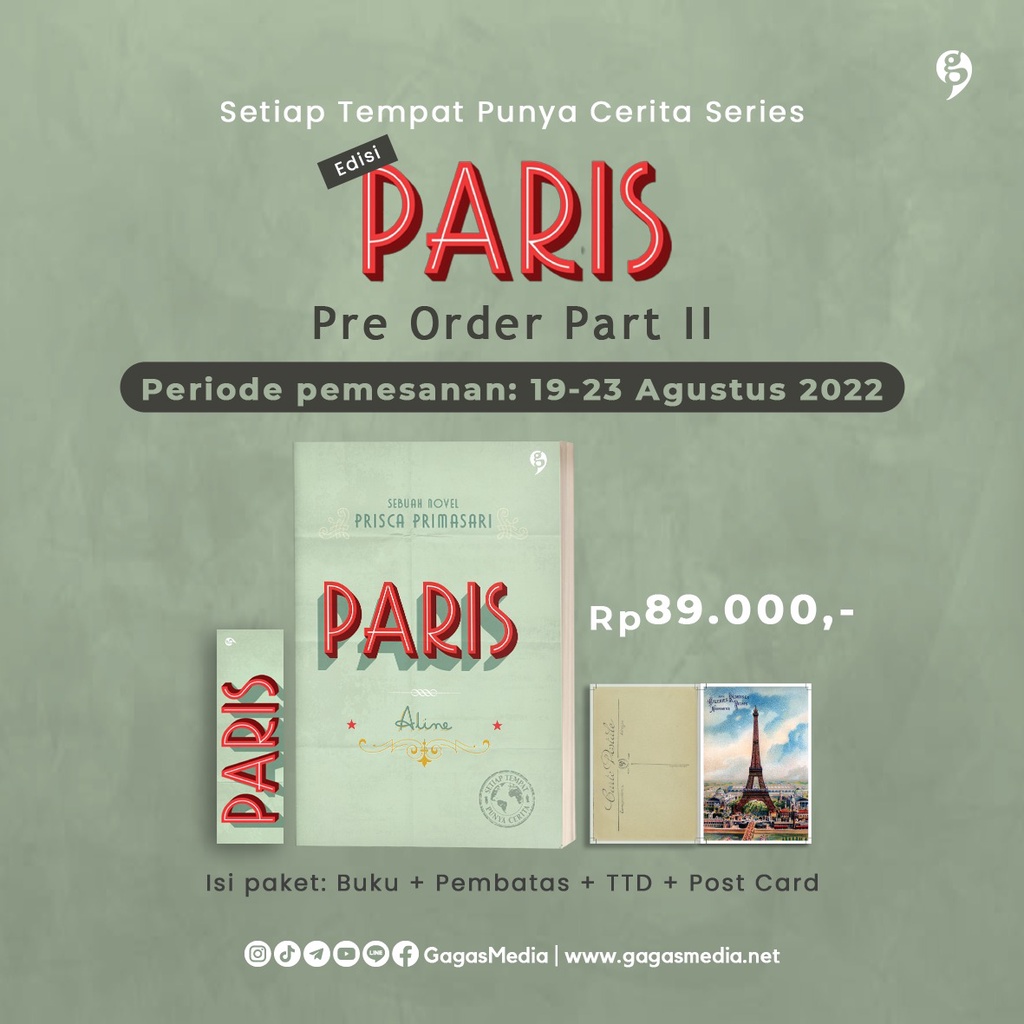 NOVEL PARIS + BONUS - PRISCA PRIMASARI