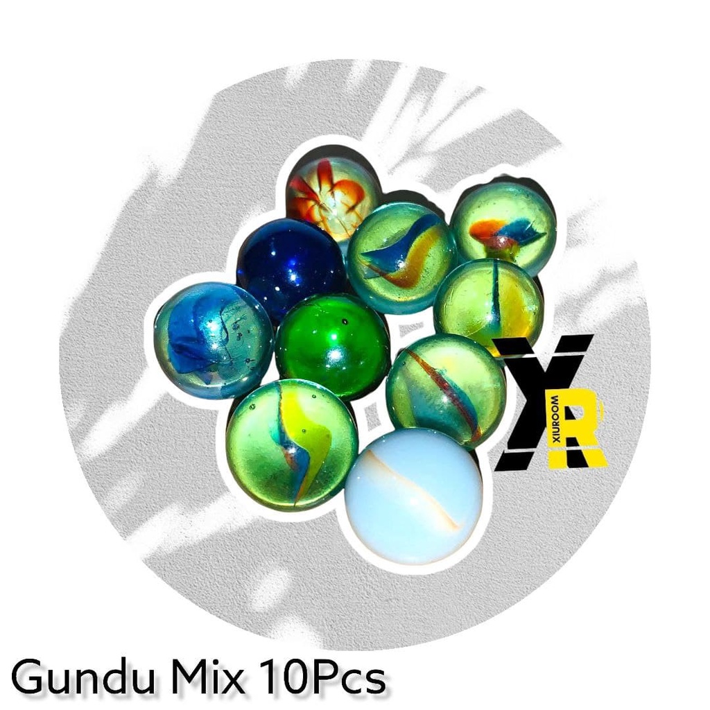 10Pcs Gundu / Kelereng Pop It Campuran / Mainan Jadul-1