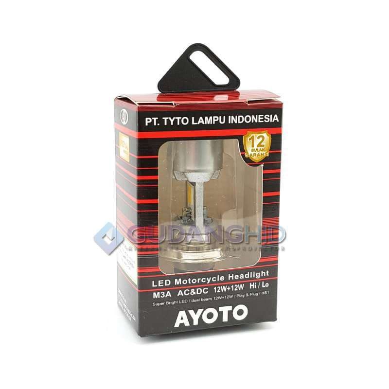 Lampu Depan Motor LED AYOTO M3A H4 AC/ DC  Cocok buat motor sport CBR Vixion