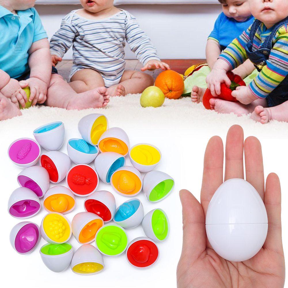 Nanas 12PCS Edukasi Telur Pintar Untuk Bayi Montessori Belajar Korek Sayur Mainan Puzzle