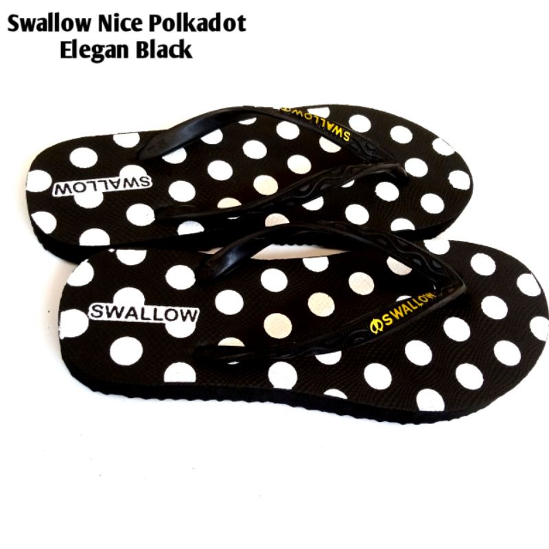 Sandal Jepit Swallow Wanita Original Nice Polkadot Elegan