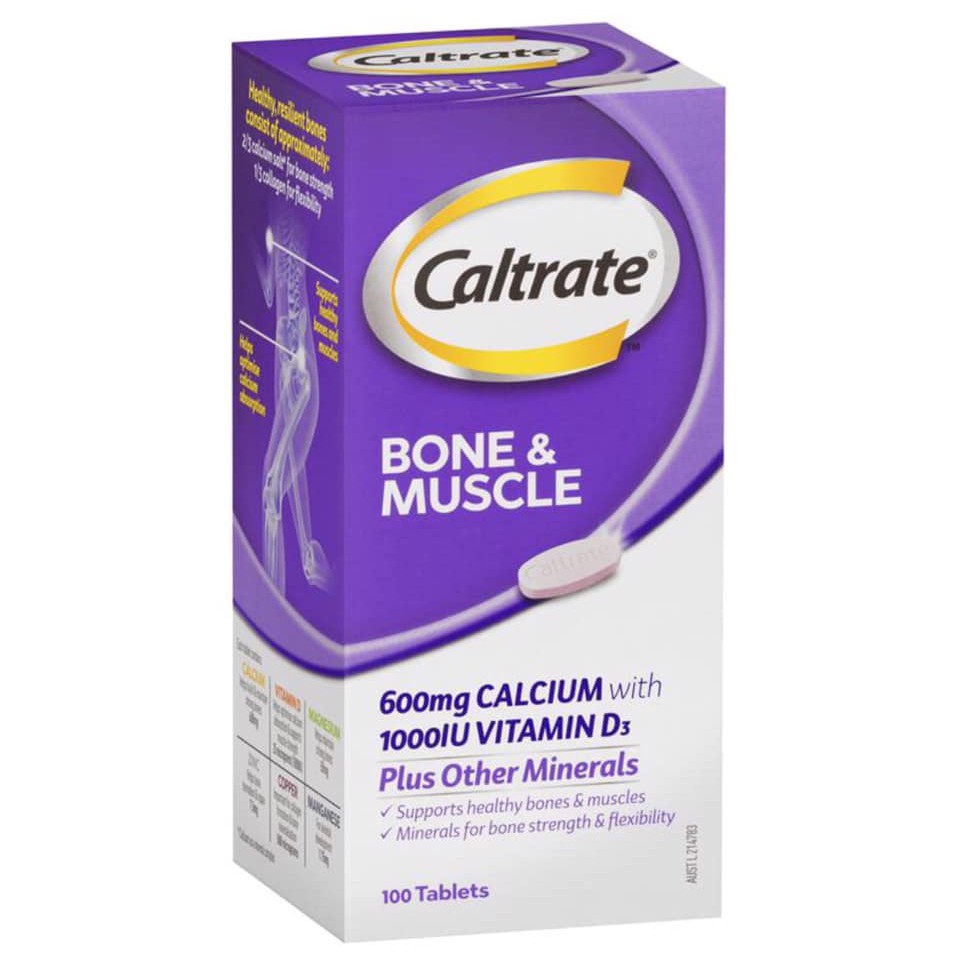 Caltrate Bone &amp; Muscle 600mg Calcium 100 tablets