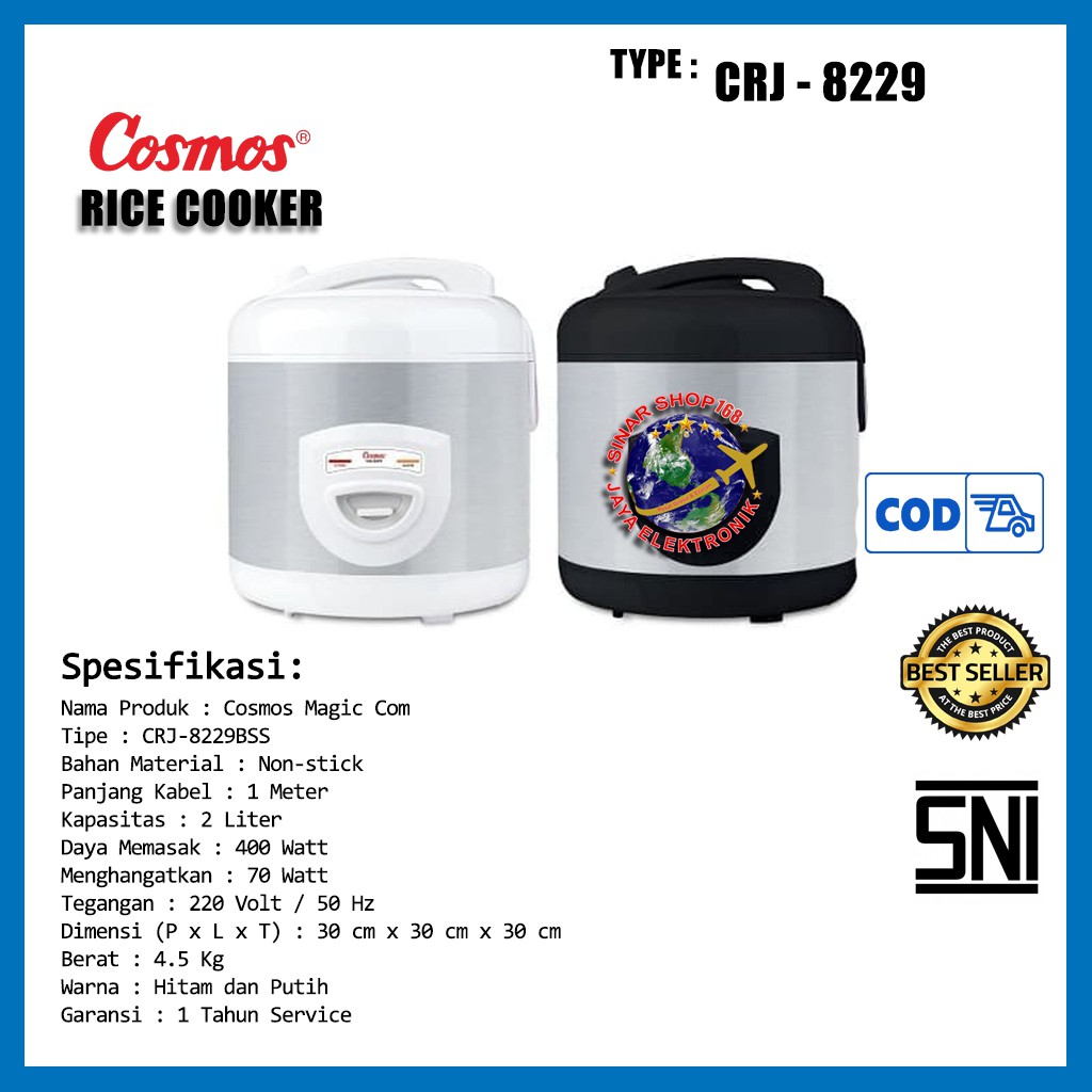 Cosmos Rice Cooker CRJ - 8229