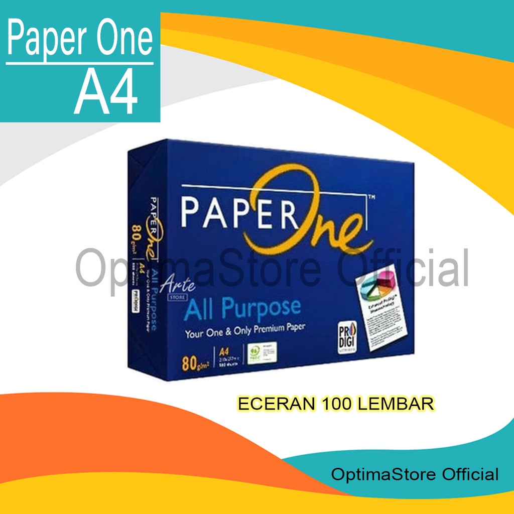 

(ECER) 100 Lembar Kertas HVS 80 gsm Ukuran A4/F4