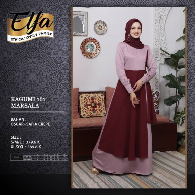 Kagumi 161 Marsala, Gamis Ethica Kagumi 161 Marsala, Gamis Ethica 2020