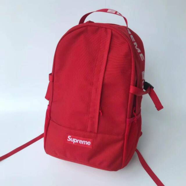 red supreme backpack ss18