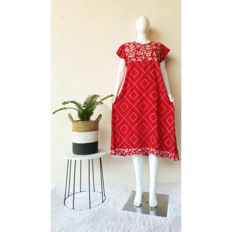 Daster home dress ycs red