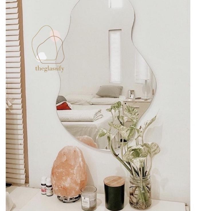 [KODE PKQTO] Kaca Cermin Dinding Aesthetic ESME / Kaca Kamar Mandi ESME / Cermin Dinding ESME / Aest