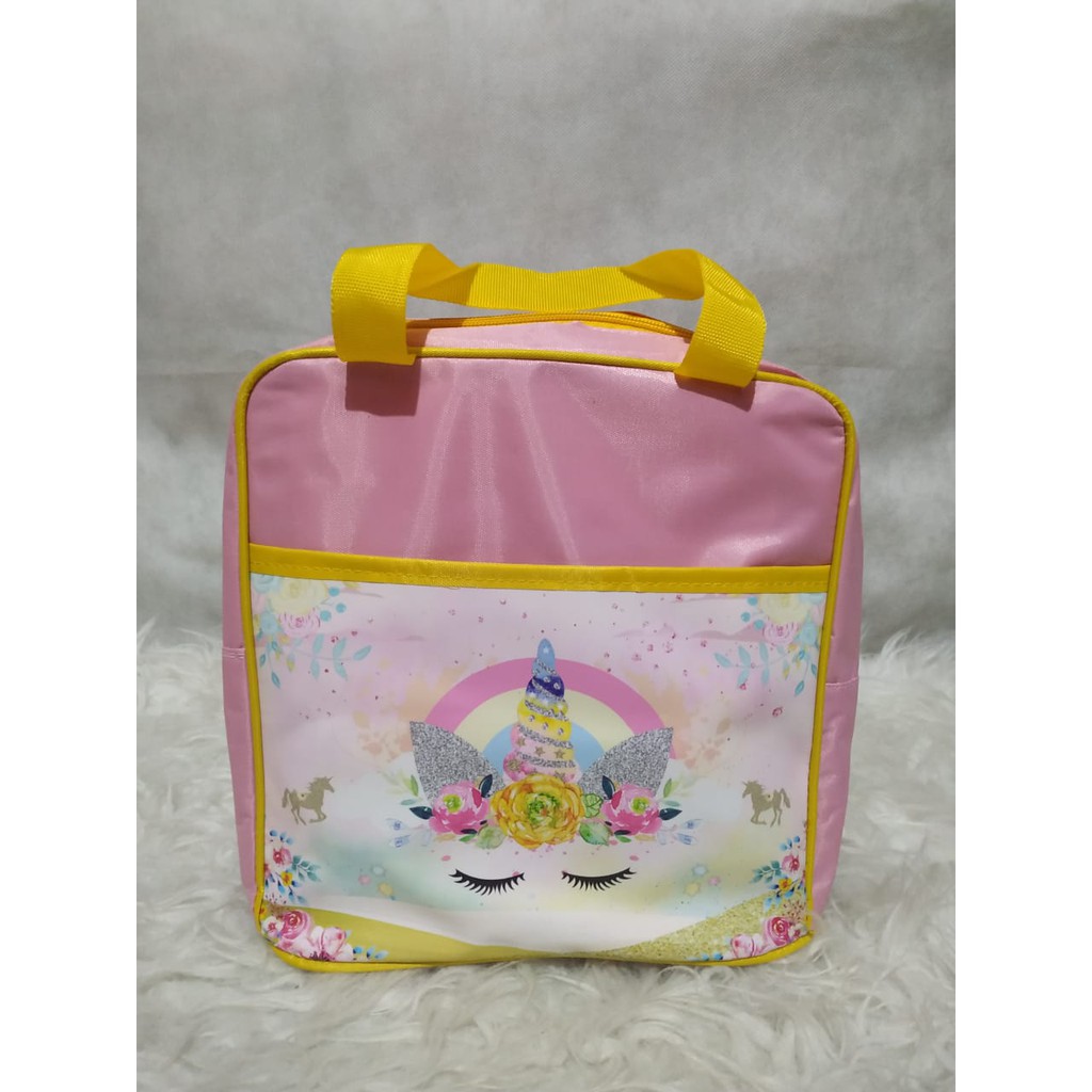 TAS TKD ECER Souvenir Ulang tahun anak Goodie Bag ultah Goody Karakter-Unicorn pink