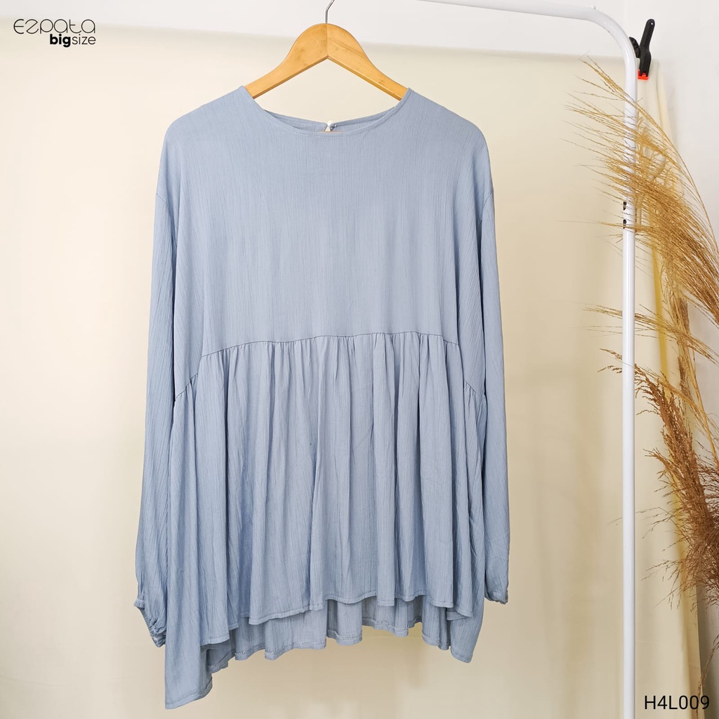 Ezpata Blouse Polos Atasan Crinkle Wanita Bigsize Jumbo XXXL LD 140cm Style Simple Model Elegan Terbaru