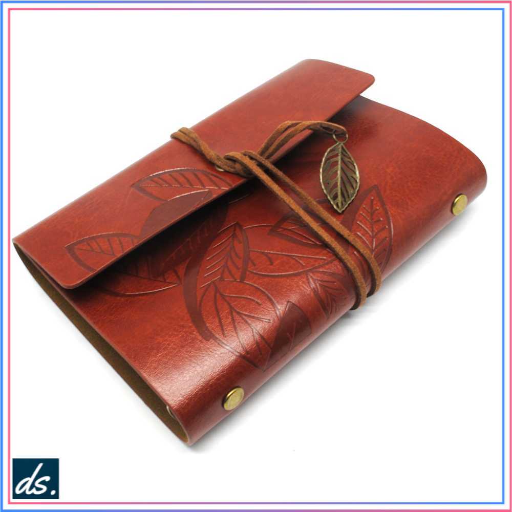 

Buku Catatan Binder Kulit Retro Leaf Kertas A6