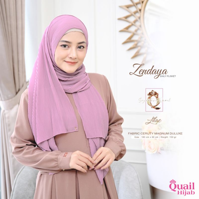 Pasmina Plisket Zendaya New ori Quail Hijab
