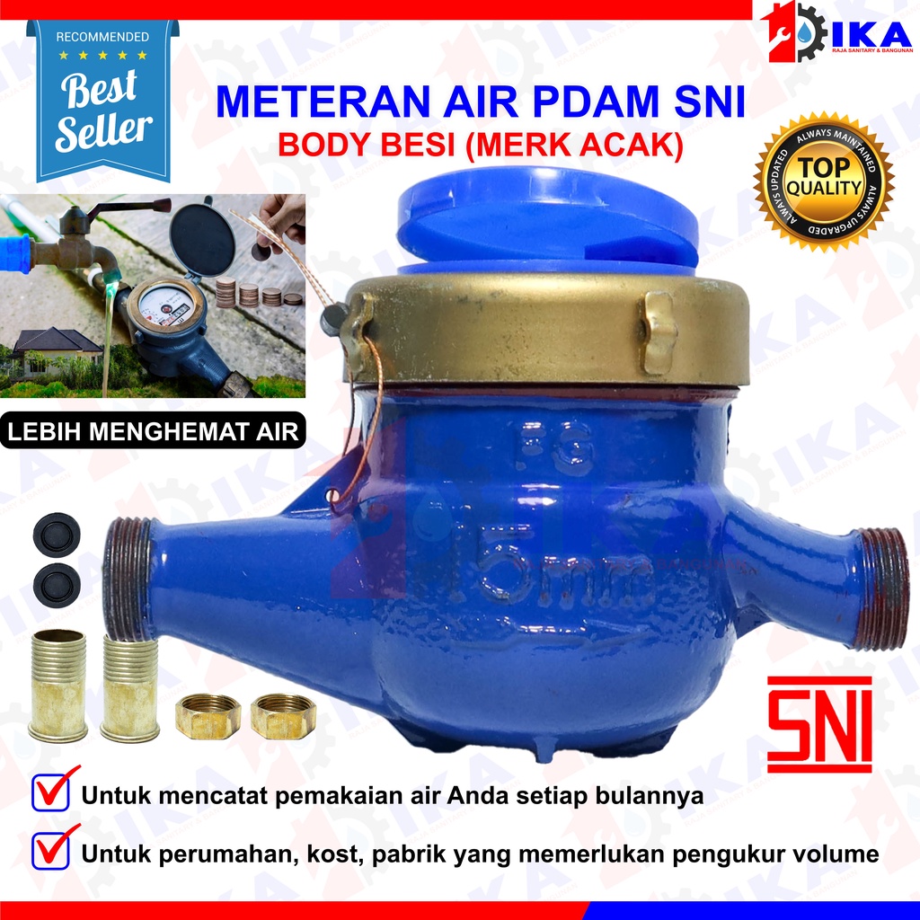 Meteran Air Besi SNI AMNB MIR / Meteran Air PAM Body PVC SNI IMD